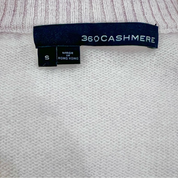 360 Cashmere Kristin Cashmere Cardigan Light Pink Small - Picture 8 of 13